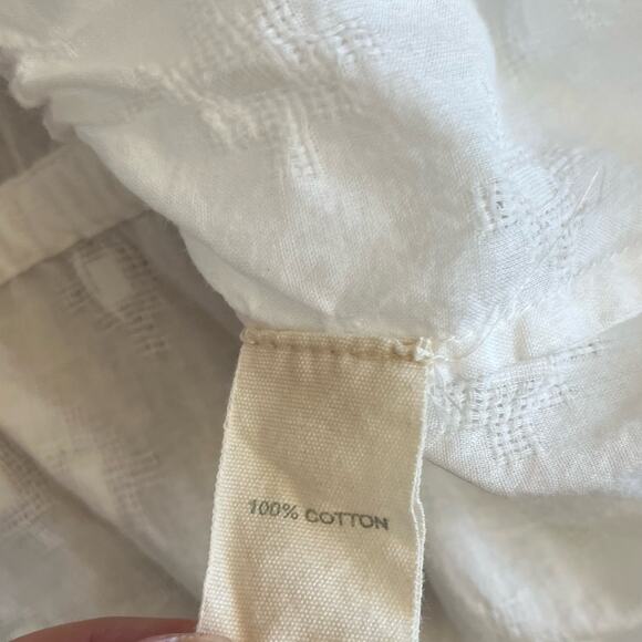 Forever That Girl for Anthropologie Peasant Blouse Shirt Size XL White Cotton - Picture 12 of 12